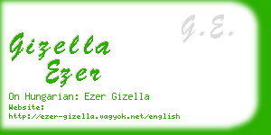 gizella ezer business card